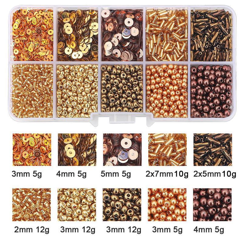 10 коробок/набор бисер блестки имитация жемчуга материал для изготовления ювелирных изделий DIY браслет ожерелье