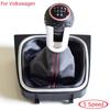Ручка переключения передач в сборе для VW Golf 6 MK6 GTI GTD R20 2009-2013 5 6-ступенчатая механическая ручка рычага переключения передач на автомобиль, накладка на рычаг, чехол