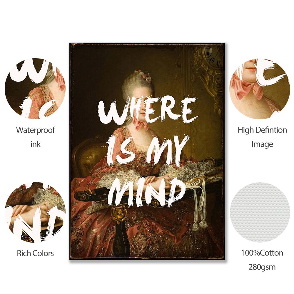 Retro Lyrics Quote Poster Print Gallery Art Wall Woman Living Room Decor Unframed Girl Vintage Literature Home Canvas Painting