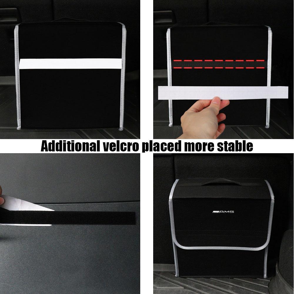 Car Trunk Large Anti Slip Compartment Storage Box Folding Organizer Tool For Mercedes-Benz AMG C500 C200 C300 A B C E GLA CLA GLK GL ML GLE W204 W205