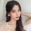 earrings earrings ladies stud earrings white Large flower flower silver 925 metal allergy Large Korean style cute accessories jewelry QYHH017