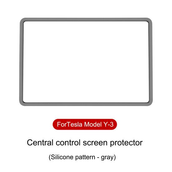 Car Navigation Screen Silicone Frame for Tesla Model 3/Y Perfect Fit Center Console Display Screen Protector Cover Car Interior Accessories