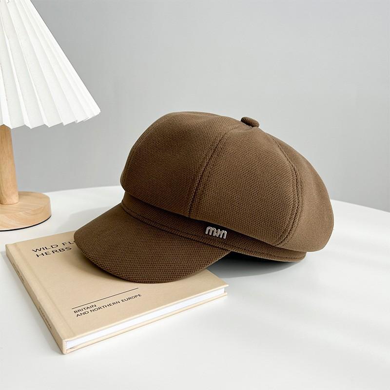 Ретро Универсальный Шерстяной Берет Подчеркивающий Лицо Утиный Язычок Восьмиугольная Шляпа Детская Теплая Ветрозащитная Шляпа Газетчика