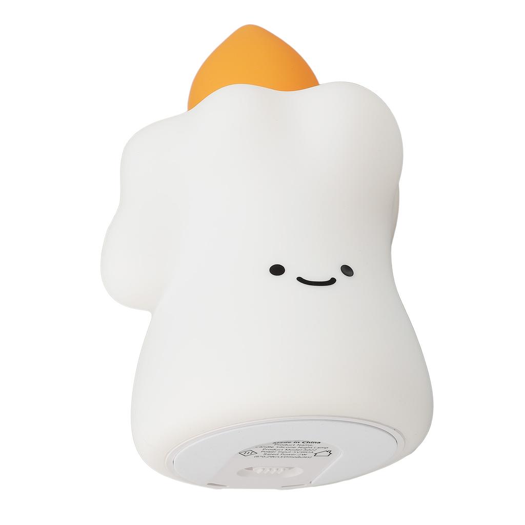 Ночной светильник в форме милой свечи на день рождения, теплый свет, регулируемая яркость, силиконовый светодиодный ночник для спальни