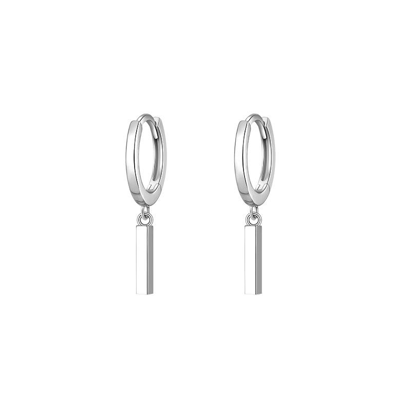 Серьги-палочки из стерлингового серебра 925 пробы - Дизайн ниши легкой роскоши, женские пусеты, Зима 2023.