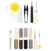 31Pcs Leather Sewing Tools Kit with Scissors Sewing Needles Punch Thimble Threads Set