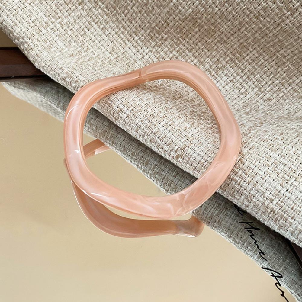 Ретро Глиттер Акриловый Браслет Винтажный Геометрический Неправильной Формы Браслет Желейного Цвета Широкий Браслет Женский