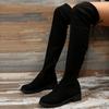 Ladies Shoes Side Zipper Women's Boots Fashion Rear Lacing Modern Boots Women Winter Plus Size Over-the-Knee Boots