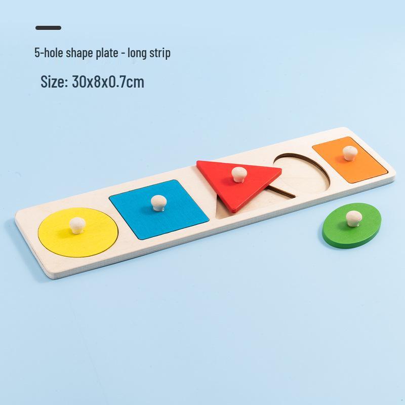 Монтессори Деревянная Доска-пазл с геометрическими фигурами для раннего развития