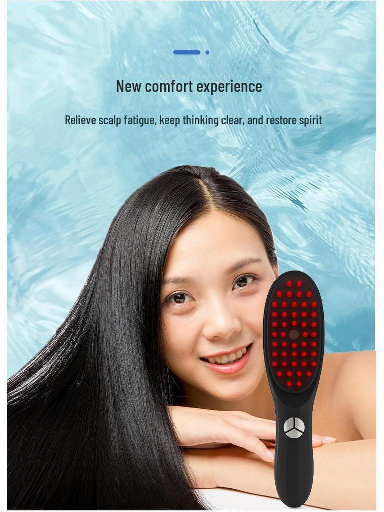 Электрический массажер для кожи головы против выпадения волос со светотерапией