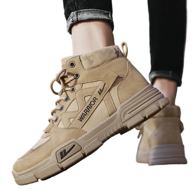 Men's Winter Leather and Fur Martin Boots - Warm, Thick, Velvet-Lined Snow and Workwear Boots for Labor Protection