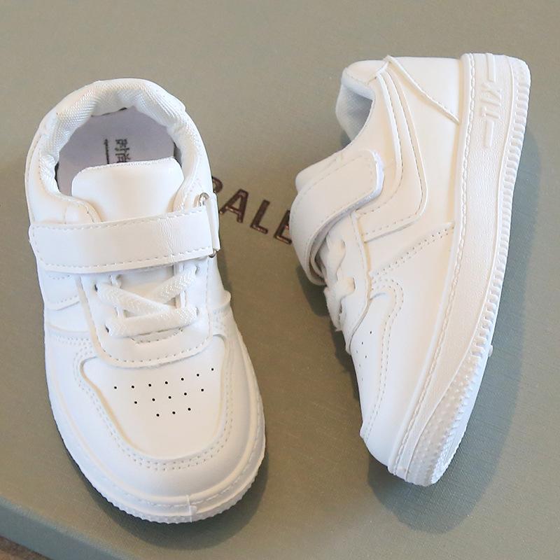 Kids White Sneakers Spring Autumn Boys Sports Shoes Girls Casual Canvas Soft Sole Lightweight Baby Shoes