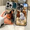 Ферганская лошадь Животное Покрытие Чехол для телефона Для iPhone 16 17 Pro Max Air 16E 14 15 Plus 12 13 Mini Противоударный Чехол с подушкой безопасности