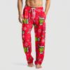 Men's Knitted Fashion Print Pocket Casual Pants Pajama Pants