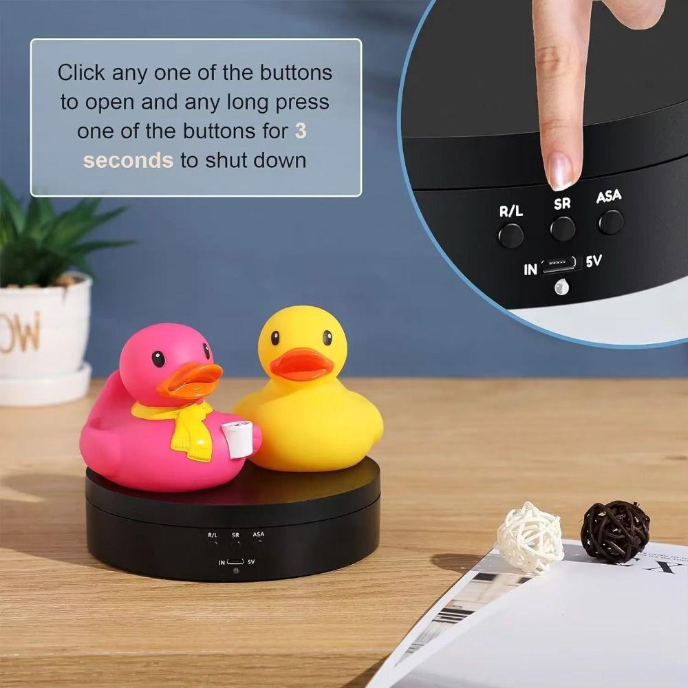 3 Speeds Jewelry Rotating Turntable Motorized Motorized Spinning Platform Photography Products