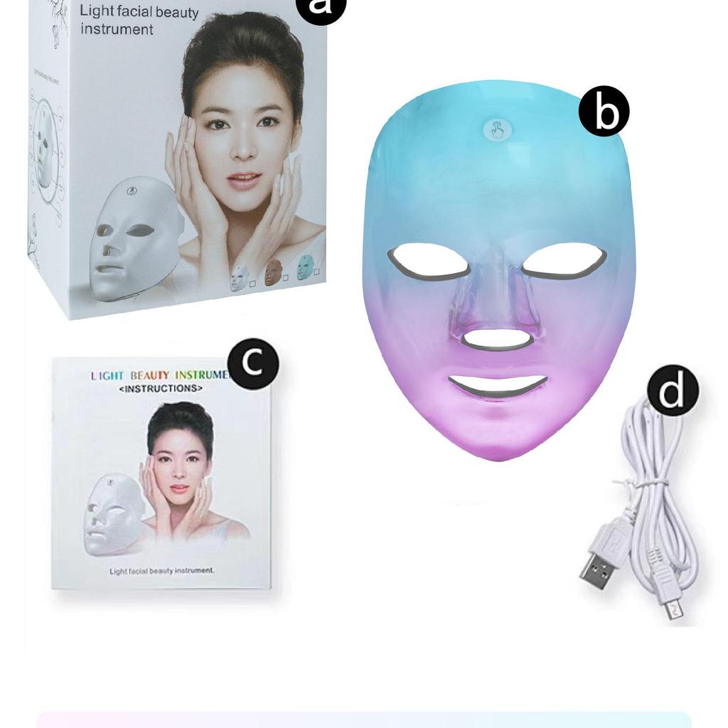 Premium 7 Colors LED Beauty Mask 600mAh Wireless Photon Facial Mask Machine Therapy Acne Anti Aging Skin Tightening Lifting Tool
