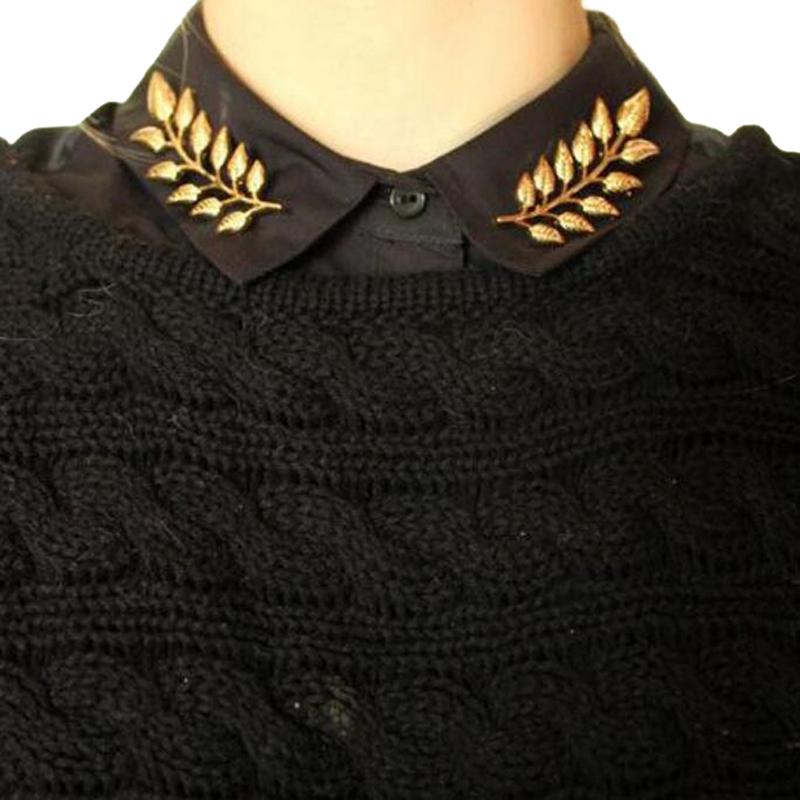 1 пара нежных брошей в виде листьев дерева, булавки для джинсовых рубашек, костюмов, булавка с лацканами, ретро-брошь