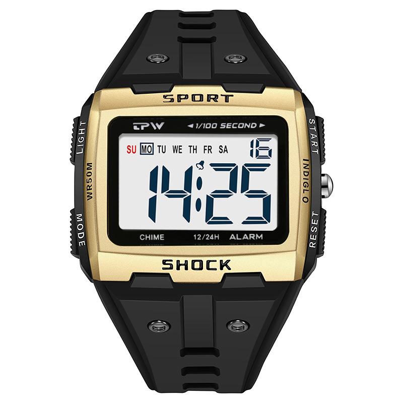 Digital Watch, Outdoor Sport Watch, 50M Waterproof Swimming Wristwatch, LED Men Watch