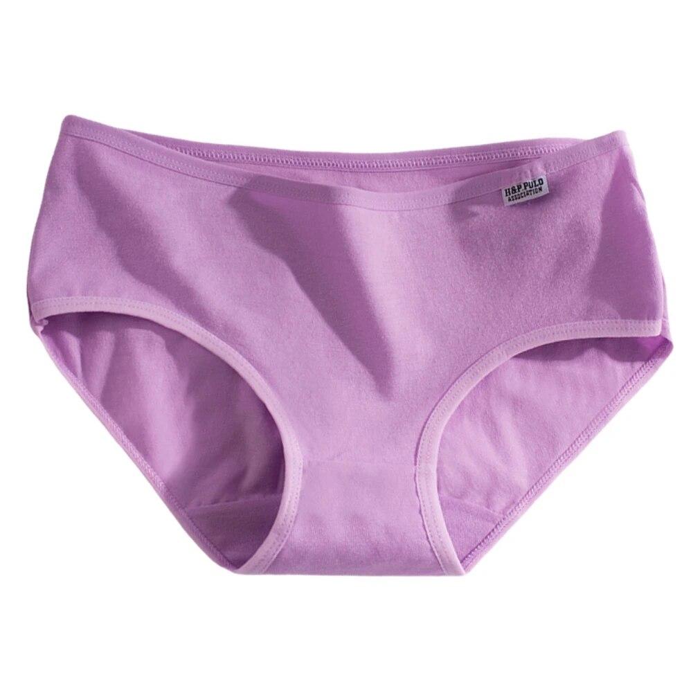 Нижнее белье ярких цветов, женские удобные мягкие хлопковые трусики со средней талией, дышащие женские трусы больших размеров