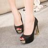 High Heels New Fashion Four Seasons High Heels Thick Sole Waterproof Table Fish Mouth Sandals
