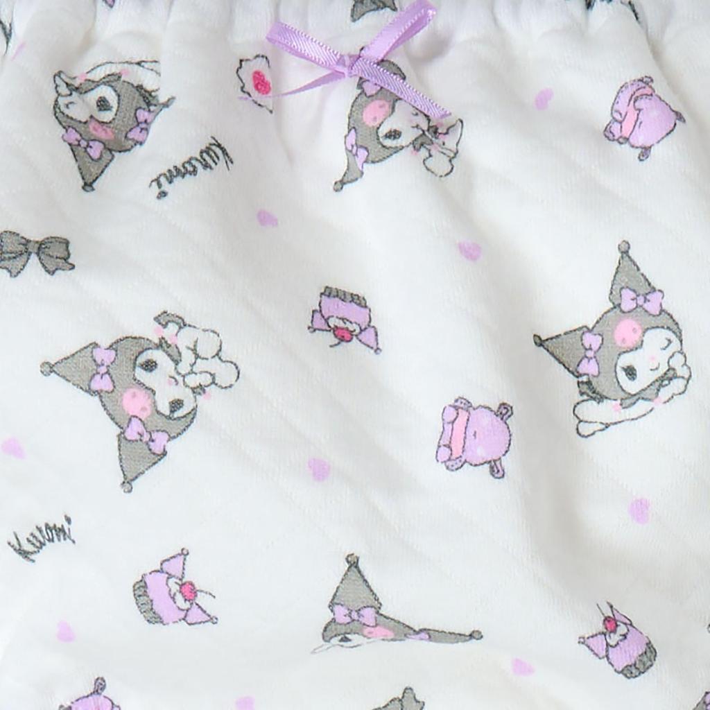 Sanrio Quilted Shorts of with Name Label Product Number 216372 Kids' (Set 2), Kuromi, 140cm, Inside,