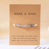 Handwoven Rope String Bracelets for Women Men Fashion Simple Stone Beads Bracelet Make a Wish Paper Card Friendship Jewelry Gift