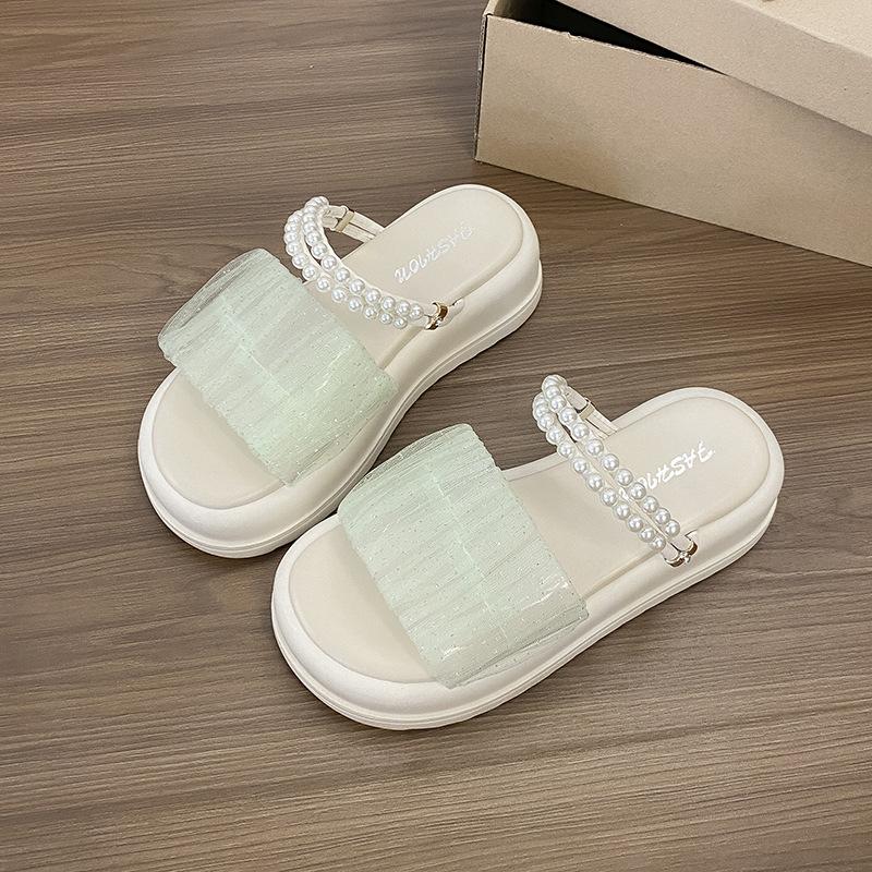 Stepping On Shit Slippers Women's Summer Wear 2025 New Internet Celebrity Popular Sandals Platform Versatile Two Wear Non-slip Sandals