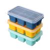 Ice Maker Tray with 6 Compartments Safe Silicone Ice Cube Mold for Home Kitchen Freezer