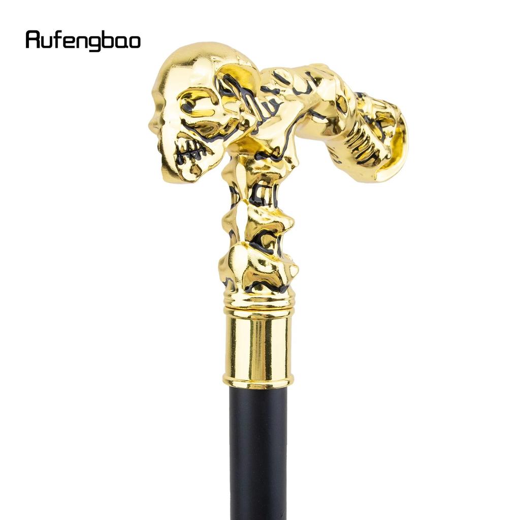 Трость с золотым черепом, декоративная трость вампира, винтажная модная трость для вечеринки, Хэллоуин, посох 93 см