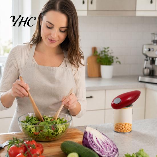 Automatic Can Opener Electric Opener, One-Button Battery Operated Wireless Compact Portable Kitchen Tool, for Home And Camping Gadget