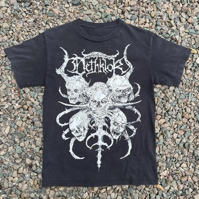 РАСПРОДАЖА Metalocalypse Dethklok Группа Черная Футболка с Коротким Рукавом Полный Размер S5XL Унисекс Футболка