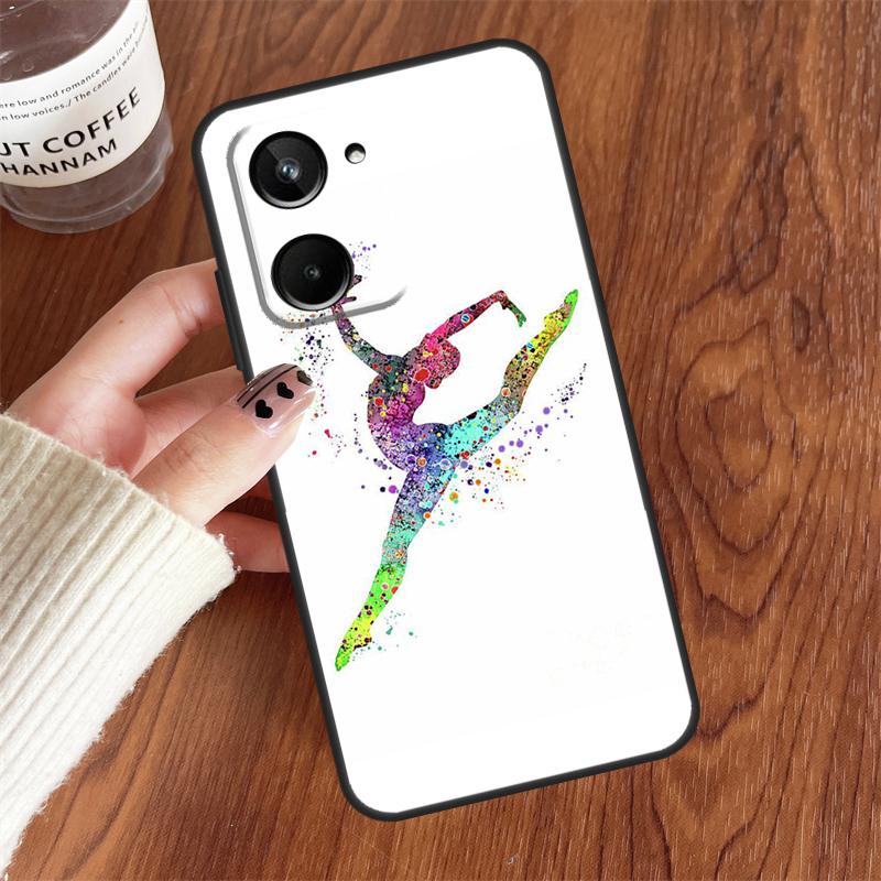 Акварельная печать с гимнастикой Для Realme 15 14 11 12 13 Pro Plus C35 C71 C75 C65 C55 C63 C61 C53 C51 C67 GT6 GT7 Pro Чехол