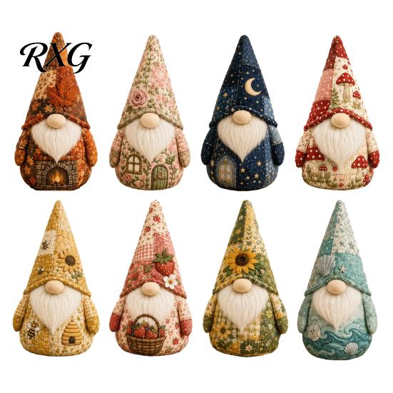 Sewing Kit for Adults DIY Gnome Patchwork Kit, Craft Set, Cute Relaxing Activity Fabric And Beginners, Handmade Gift Pre-cut