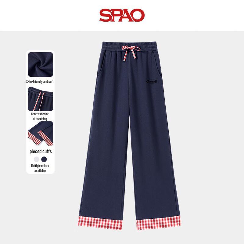 SPAO Women's American Retro Color-Block Sweatpants