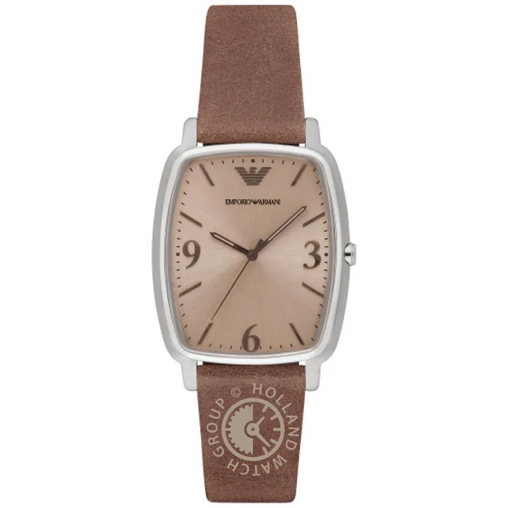 Emporio Armani Историческая коллекция Коричневая кожа/Коричневые Женские кварцевые часы AR2489