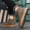 Новые модные осенние и зимние мужские высокие ботинки martin для студентов, трендовые рабочие туфли на мягкой подошве для мальчиков, кроссовки Martin с защитой труда