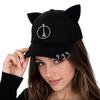 Cat Ear Baseball Caps Metal Rings Sunscreen Hat Creative Dad Hat  Unisex