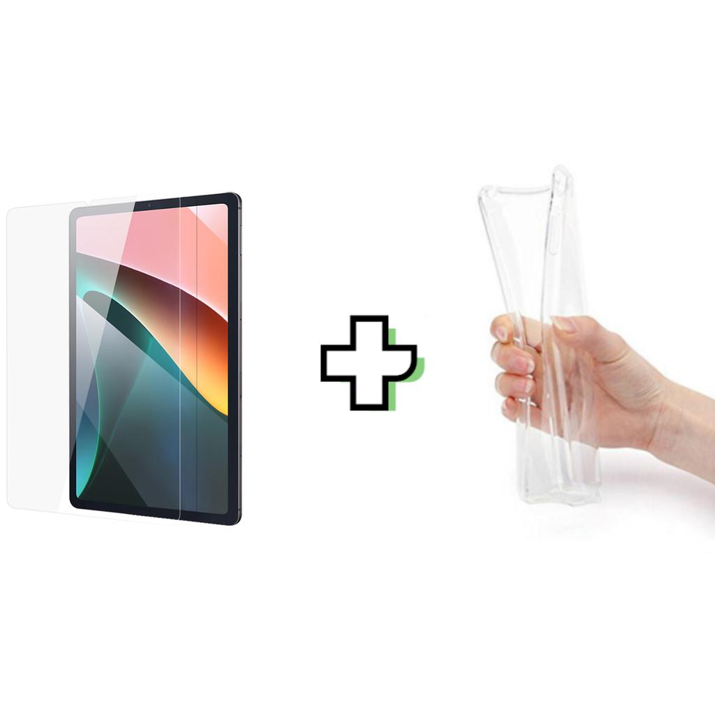 Чехол 2 в 1 из мягкого ТПУ со стеклом для XiaoMi Pad 5 Pro, прозрачная задняя крышка для MiPad 5, прозрачный силиконовый чехол, задняя крышка для планшета, аксессуары для Mipad 5