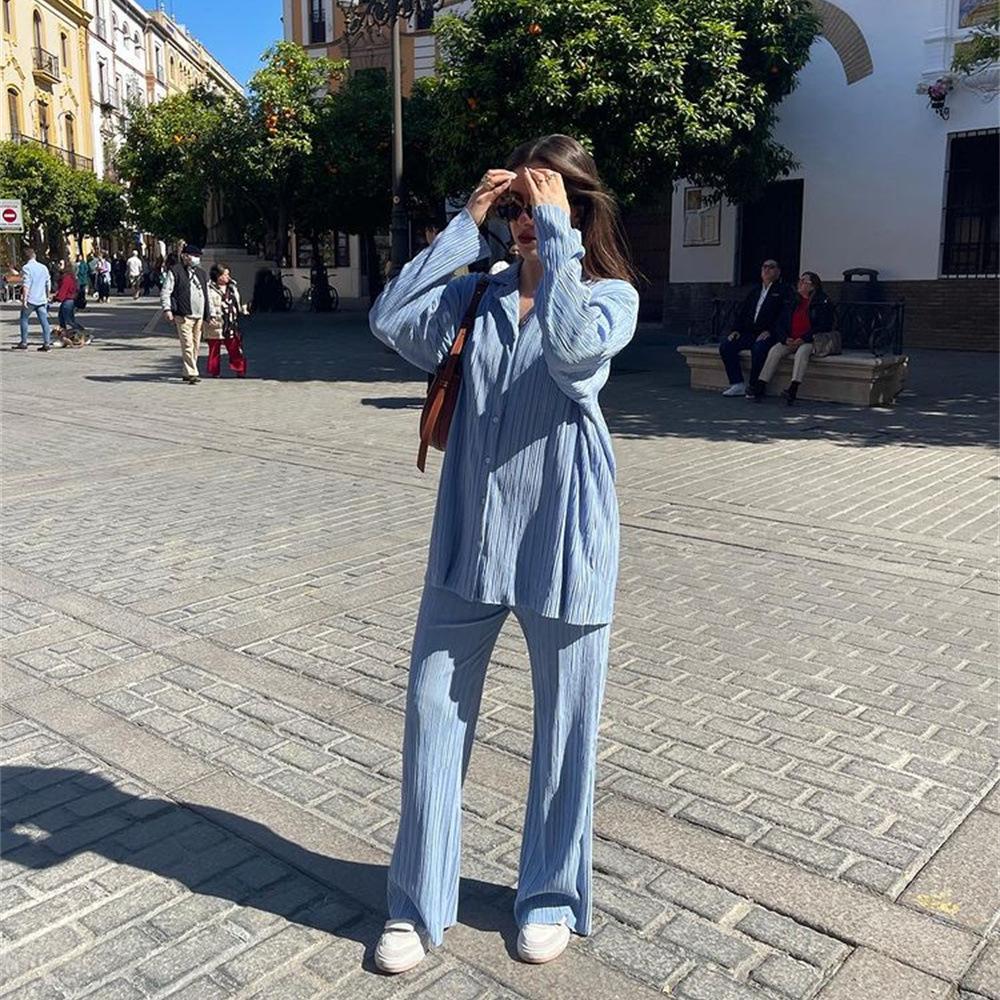 New Autumn and Winter Loose Leisure Suit Design Fashion 2 Two Pieces Sets Women Suits