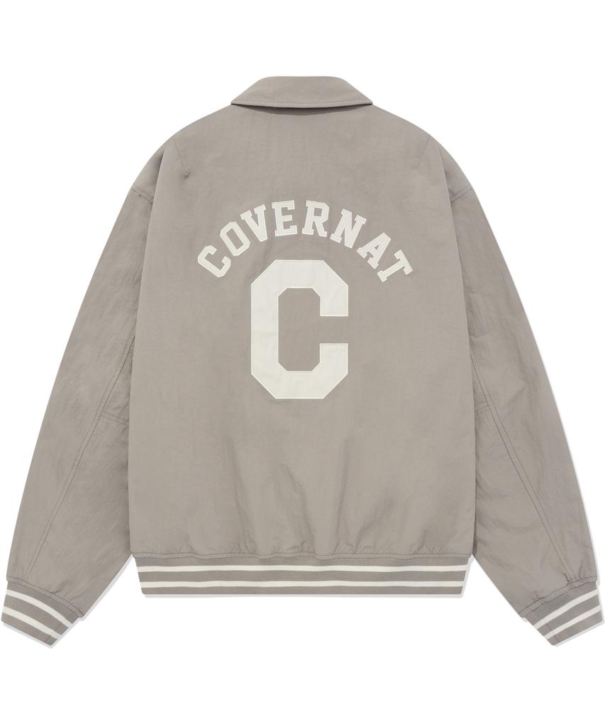 COVERNAT Бежевая varsity-куртка с воротником с логотипом C