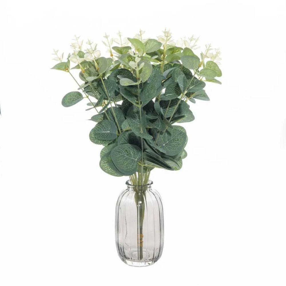 20Pcs Decoration Fake Eucalyptus Plants Bendable Silk Eucalyptus Leaf Living Room Decoration