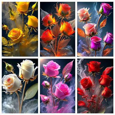 DIY 5D алмазная живопись красочные цветы тюльпана Новый 2023 Мозаика Искусство Алмазная вышивка Наборы для вышивки крестом Кристалл Домашний декор U80