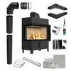 KRATKI Fireplace Insert LUCY Left 14 kW Ø200 Ecodesign Installation Kit