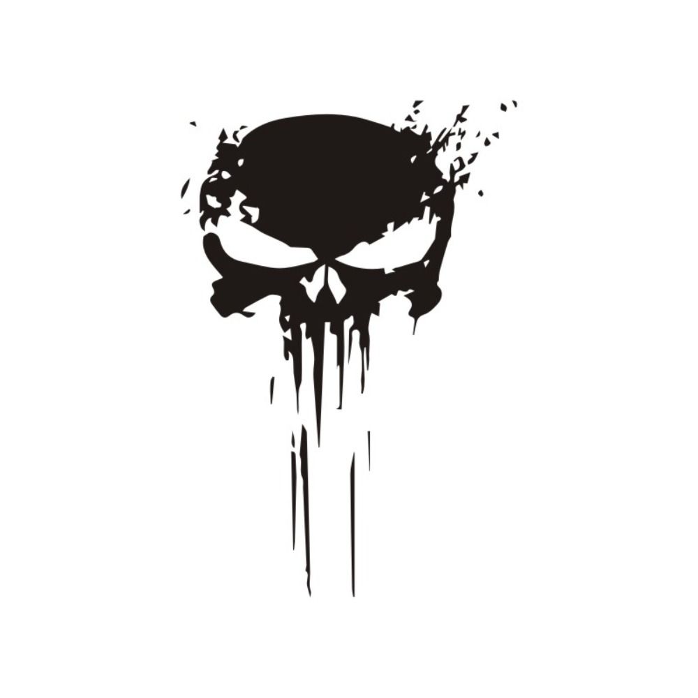 Waterproof Auto Reflective Sticker Car Skull Decal 3D Car Stickers Punisher Skull Sticker