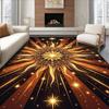 Mystical Boho Celestial Sun Star Print Area Rug Witchy Themed Decor Soft Floor Carpet Cosmic Home Decor Mat for The Living Room