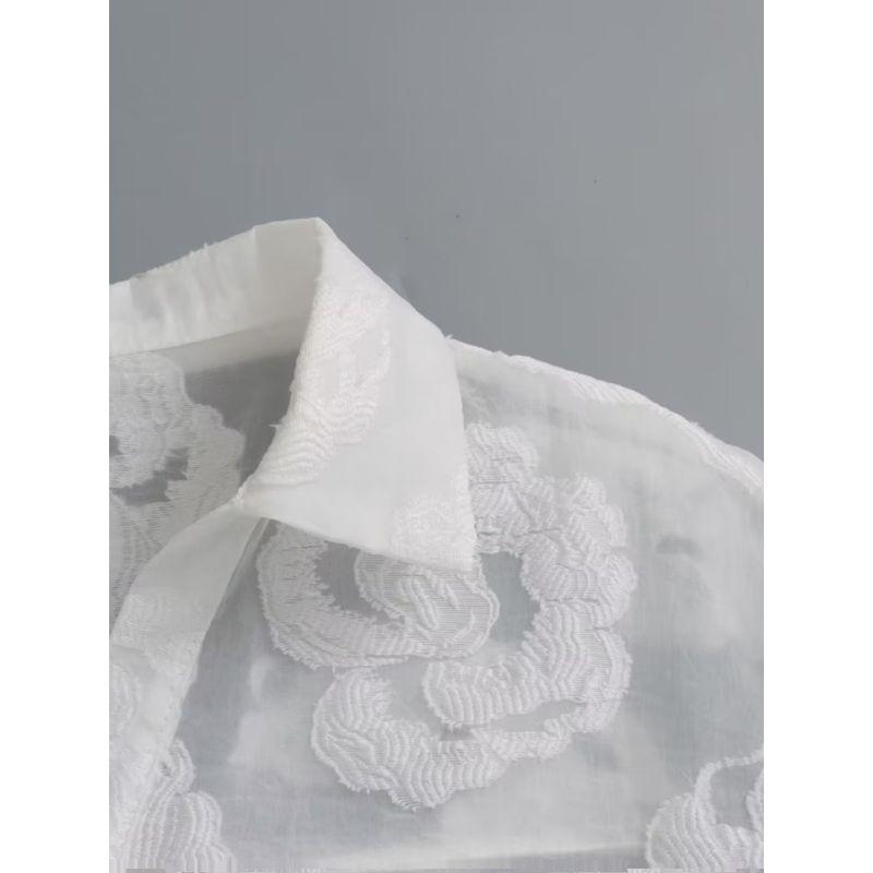 Kaslead New Arrival Women's Clothing Fashion Style Fashionable All-Match Jacquard Texture Casual Polo Collar Shirt