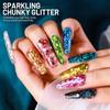50G Holographic Nail Diamond Glitter Sequins Hexagon Holographic Glitter  Polish Decoration