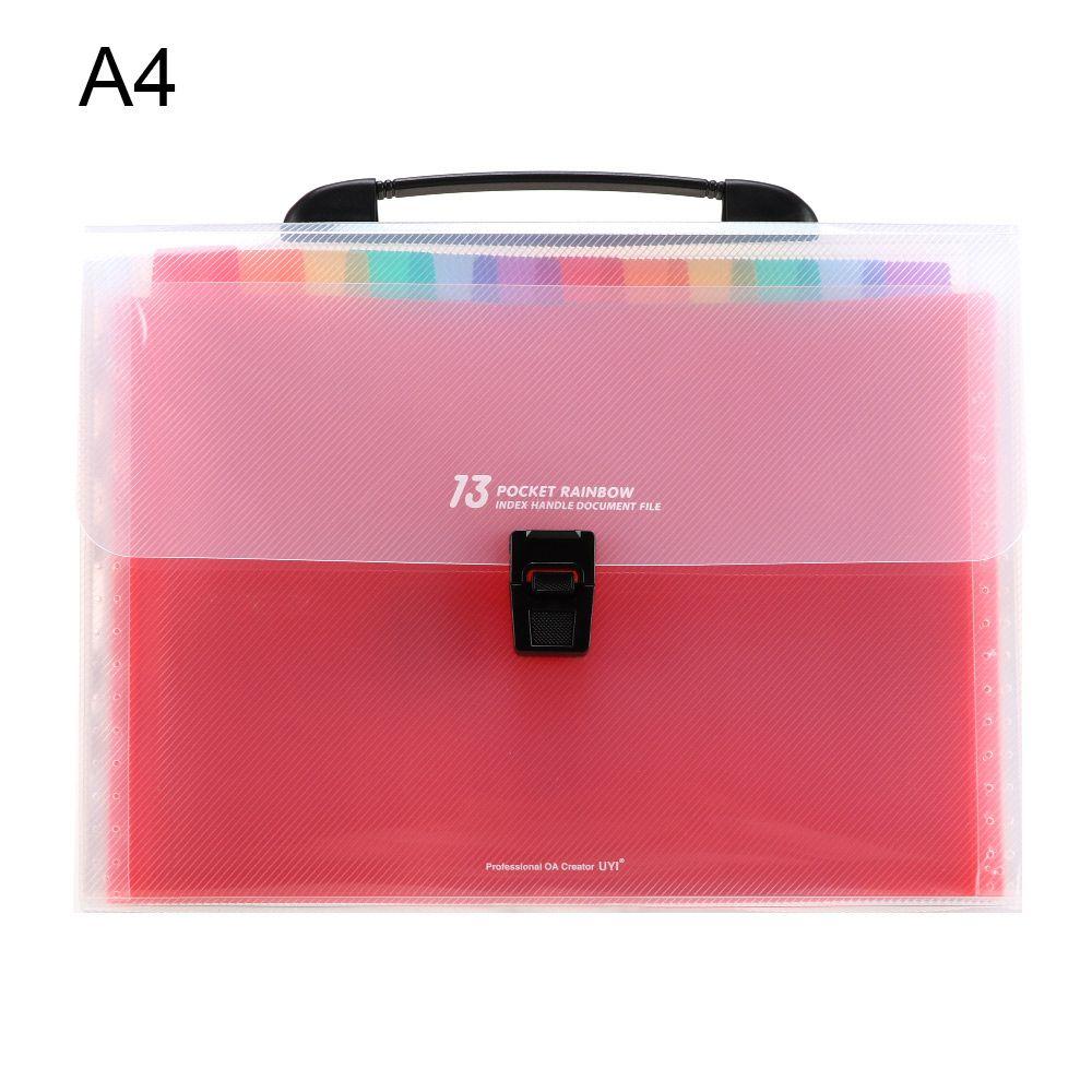 Office Supplies File Case Plastic File Folder Document Bag 13 Pockets Paper Organizer