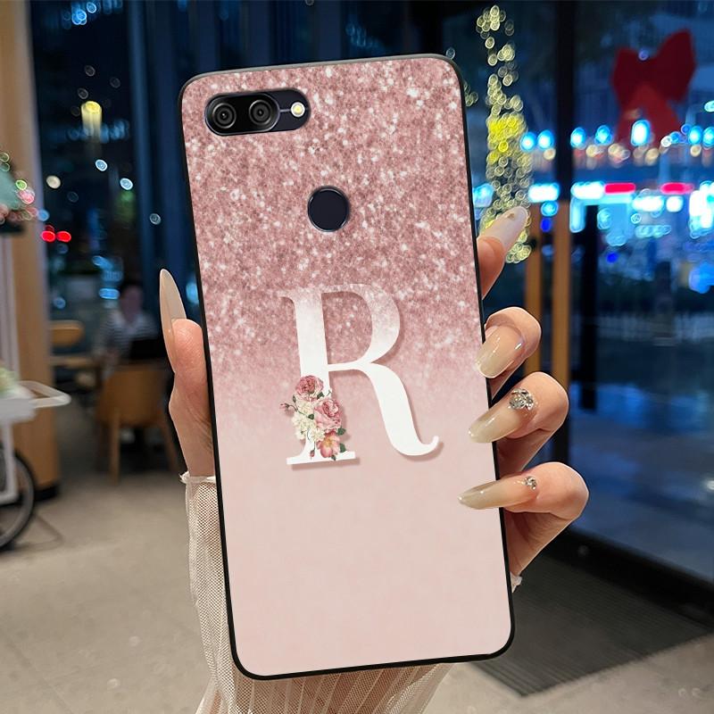 Phone Casing For ASUS Zenfone Max Plus (M1) ZB570TL Black Case Unique Initial Letter Couple Silicone Shockproof Soft Cover