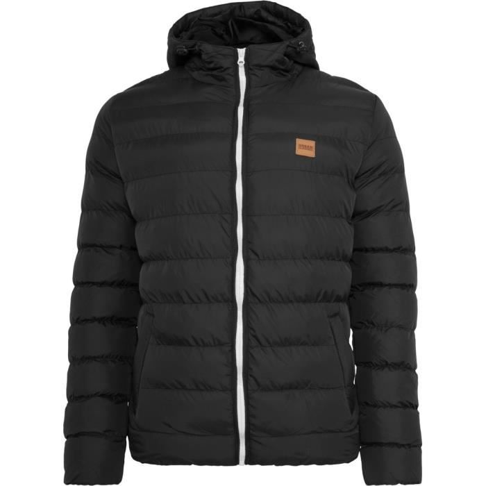 Doudoune Homme - URBAN CLASSICS - Noir - 100% Nylon - Fermeture Zippée - Élégante Et Chaude